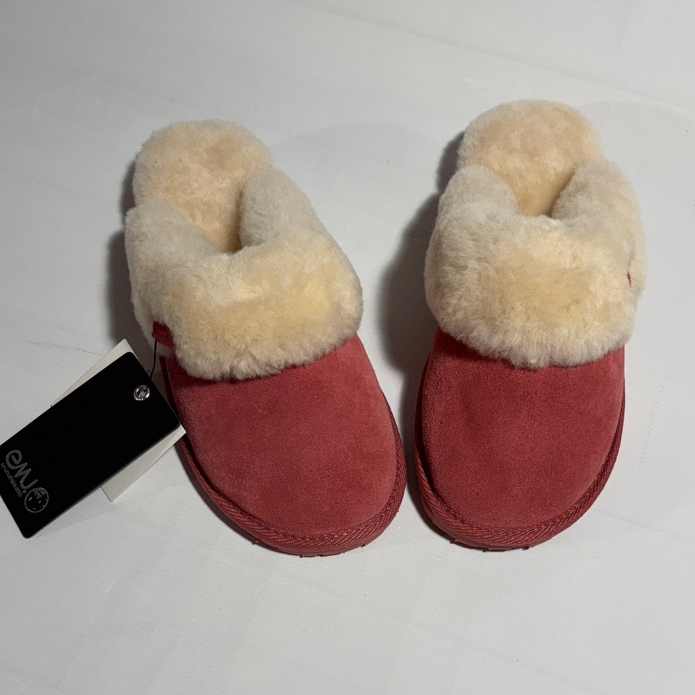 EMU Pink and Cream Genuine Sheepskin Slippers